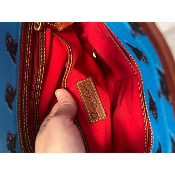 Dooney & Bourke Carolina Panther Blue Brown Leather Shoulder Tote Bag GS - Picture 8 of 10